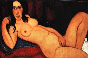 Amedeo Modigliani Reclining Nude with Loose Hair oil painting picture
